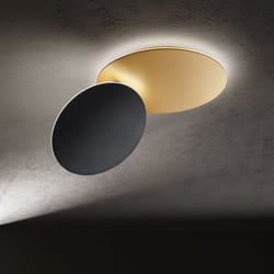 Perenz - Plafoniera Contemporanea Drum Metallo Oro Acrilico Nero Led 43W 3000K