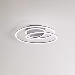 Collezione Spira SPIRALI LUMINOSE Plafoniera in metallo e alluminio grigio metalizzato LED 68W 3321LM - 3000K. D.60 x H.17 cm ...