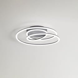 Perenz - Plafoniera Moderna Spira Metallo Grigio Acrilico Led 68W 3000K