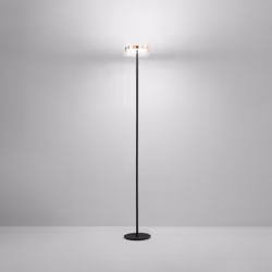 Collezione Aere UN CONNUBIO DI STILE E ELEGANZA Piantana in metallo e alluminio oro rosa/nero Led 20W 1600LM 3000K D.25 x 10  ...