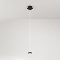 Sospensione Industrial-Minimal-Nordico Hunter Alluminio Nero Vetro Led 5W 3000K