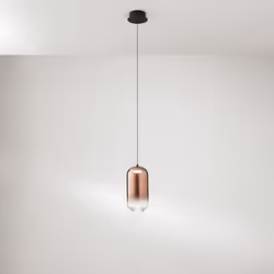 Collezione Hunter COMPONI LA TUA SOSPENSIONE Vetro borosilicato rame specchiato sfumato D.10 x H.20 cm. Diffusori in vetro (b ...