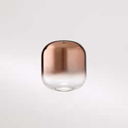 Collezione Hunter COMPONI LA TUA SOSPENSIONE Vetro borosilicato rame specchiato sfumato D.14 x H.15 cm. Diffusori in vetro (b ...