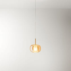 Vetro Borosilicato Contemporaneo Rain Ambra Trasparente D22,5 Senza Rosone