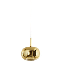 Vetro Borosilicato Contemporaneo Rain Oro Specchiato D22,5 Senza Rosone