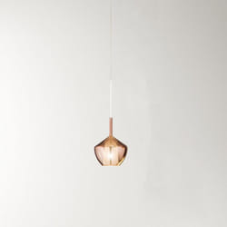 Vetro Borosilicato Contemporaneo Rain Rame Specchiato D22,5 Senza Rosone