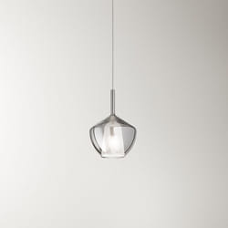 Vetro Borosilicato Contemporaneo Rain Fumè Specchiato D20 Senza Rosone