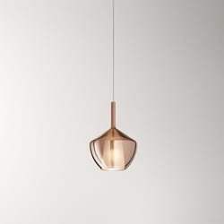 Vetro Borosilicato Contemporaneo Rain Rame Specchiato D20 Senza Rosone