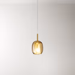 Collezione Rain COMPONI LA TUA LUCE Vetro borosilicato oro specchiato D.17,5 x H.30,5 cm (Lcavo 250 cm) 1 luce E27 max 60W (n ...