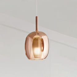 Vetro Borosilicato Contemporaneo Rain Rame Specchiato D17,5 Senza Rosone