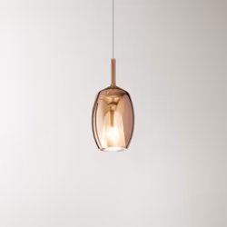Collezione Rain COMPONI LA TUA LUCE Vetro borosilicato rame specchiato D.17 x H.36,5 cm (Lcavo 250 cm) 1 luce E27 max 60W (no ...