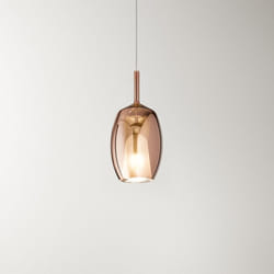Vetro Borosilicato Contemporaneo Rain Rame Specchiato D17 Senza Rosone