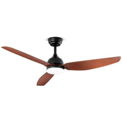 Perenz - Ventilatore Nordico Pegaso+ Metallo Nero Acrilico Noce Led 18W Cct