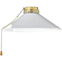 Perenz - Kit Luce Vetro Bianco Grande Con Portalamapada Ottone Brunito