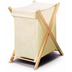 Biacchi Gianfranco - King Home Portabiancheria Pieghevole - Ecru - 41x42x64 cm