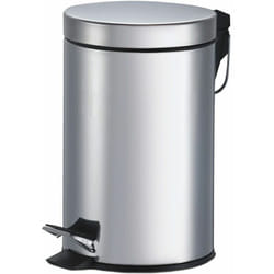 Biacchi Gianfranco - Pattumiera a pedale in acciaio lucido con cestello removibile alto 26 cm diam. ø 20 cm