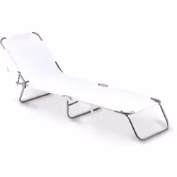 Porta sempre con te il comfort con il lettino prendisole Maiorca, disponibile nel raffinato colore bianco. Con uno schienale ...