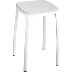 King Home sgabello in polipropilene bianco 29x29x46h cm