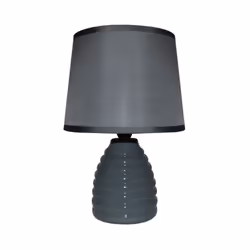 Biacchi Gianfranco Lampada da Tavolo Tonda in Ceramica Grigio Scuro, Grigio, Ceramica, Soggiorno, CE, RoHs, 1 lampadina(e), L ...