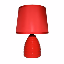 Biacchi Gianfranco Lampada da Tavolo Tonda in Ceramica Rossa, Rosso, Ceramica, Soggiorno, CE, RoHs, 1 lampadina(e), Luce d'at ...