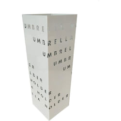 Biacchi Gianfranco - King Home portaombrelli quadro bianco 'umbrella' in metallo verniciato 15,5x15,5x49h cm