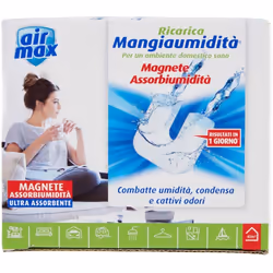 Airmax Tab Magnete Mangiaumidità Neutra 450g, Assorbitore (ricarica), Granelli, Multicolore, 50 m³, 3 mese(i), Air Max Ambian ...