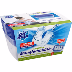 sistema a sali per assorbire l umidit in eccesso. Kit composto da una vaschetta da 900 g (per due buste di sali) e una busta ...
