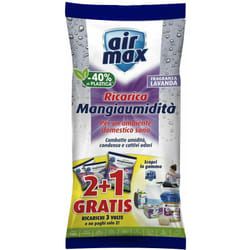 Mangia umidità Air Max Sali in granuli 2 ricariche lavanda + 1 gratis da 1350 g.