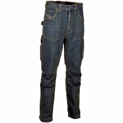 Jeans da Lavoro Cofra Barcelona Codice Prodotto: V152-0-00 Robusto Jeans da lavoro dotato di 1 tascone porta attrezzi su gamb ...