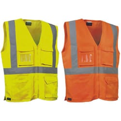 Cofra - Gilet seki ad alta visibilita' - tg.l - giallo fluo/navy