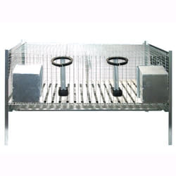 Gabbia Per Conigli Doppia Anti Topo In Lamiera Zincata 100X55Xh.70Cm. -360.01