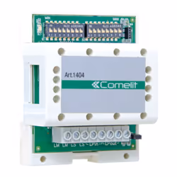 Modulo scambio audio/video Comelit per impianti digitali Simplebus 2 fili, compatibile con sistemi audio e audio/video, monta ...