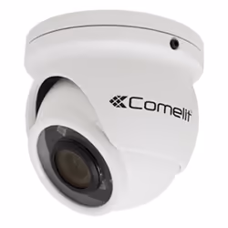 Telecamera microdome Comelit, con le seguenti caratteristiche: Tensione di alimentazione 12VDC Assorbimento max (W) 4,8 Diame ...