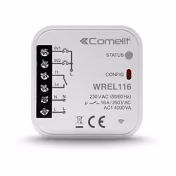 Modulo smart home Wi-Fi Comelit per gestione Prese dotato di 2 ingressi e 1 uscita per comando carichi generici da locale o d ...