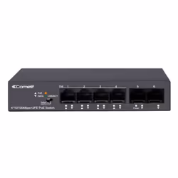 Switch di rete Comelit 4 porte POE + 2 Uplink 10/100 Mbps standard IEEE802.3af/at, portata 60W (max 32W per porta), alimentaz ...