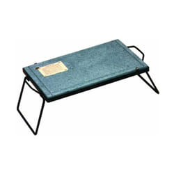 Bistecchiera in pietra naturale con supporto e gambe richiudibili per fornelli a gas Beloli -30x50 cm