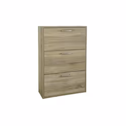 SCARPIERA DOPPIA SALVASPAZIO Scarpiera 3 ribalte con doppie linea.In nobilitato truciolare rivestito, effetto finitura legno, ...