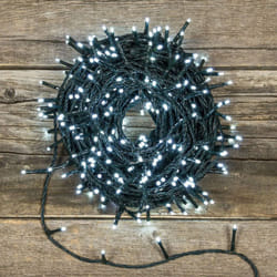 Lotti - Catena lineare natalizia MiniLED da ø 3 mm con 8 giochi di luce -Luce Calda / Trasparente / 360 led - 25.5 mt