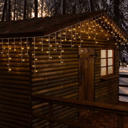 Cascata luminosa per esterno stalattite a led, decorazioni di natale in movimento h 60 cm -480 Led - 20,16 metri / Luce Calda