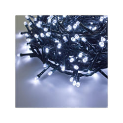 Lotti - Catena 38,5 mt 900 led Bianco Freddo, con Memory Controller, Cavo Verde, Esterno