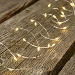 Luci di natale catena con Micro Led Fissi e filo in metallo per interno ed esterno -Multicolore / 600 Micro Led - 30 mt