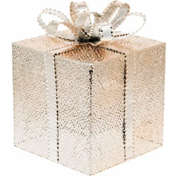 Pacco Regalo vpm Champ. 3AA 20x20xH25cm Luci di Natale