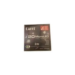 Catena 20 microled bianco cavo metal argento Lotti importex