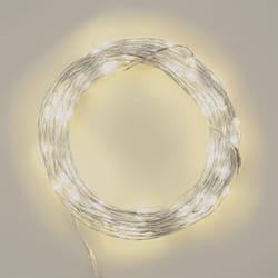 Lotti - Catena lineare microled professionale per interno ed esterno Ø1,5 mm -8 m - 80 microled / Porta batterie