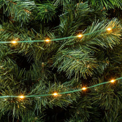 Lotti - Catena lineare 'Gocce luminose' con led da ø 4 mm con cavo 8 giochi di luce -Multicolore / 400 led - 30 mt / Verde