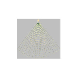 Decoro Luminoso 68988 Tenda Mantello Verde + Puntale Stella Per - Lotti