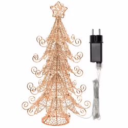 Fili sottili in metallo impreziositi da brillanti led a luce calda danno forma e grande eleganza alla figura natalizia. Quest ...