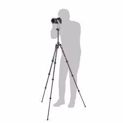 Manfrotto MKBFRTC4-BH treppiede Videocamera portatile 3 gamba/gambe Nero, Argento - Vista aggiuntiva 5
