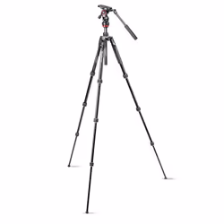 Manfrotto MVKBFRT-LIVE treppiede Fotocamere digitali/film 3 gamba/gambe Nero, Rosso, Argento - Vista aggiuntiva 4