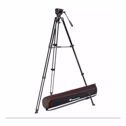 Manfrotto Video Alu Tripod with 500X Fluid Head treppiede Fotocamere digitali/film 3 gamba/gambe Nero - Vista aggiuntiva 3